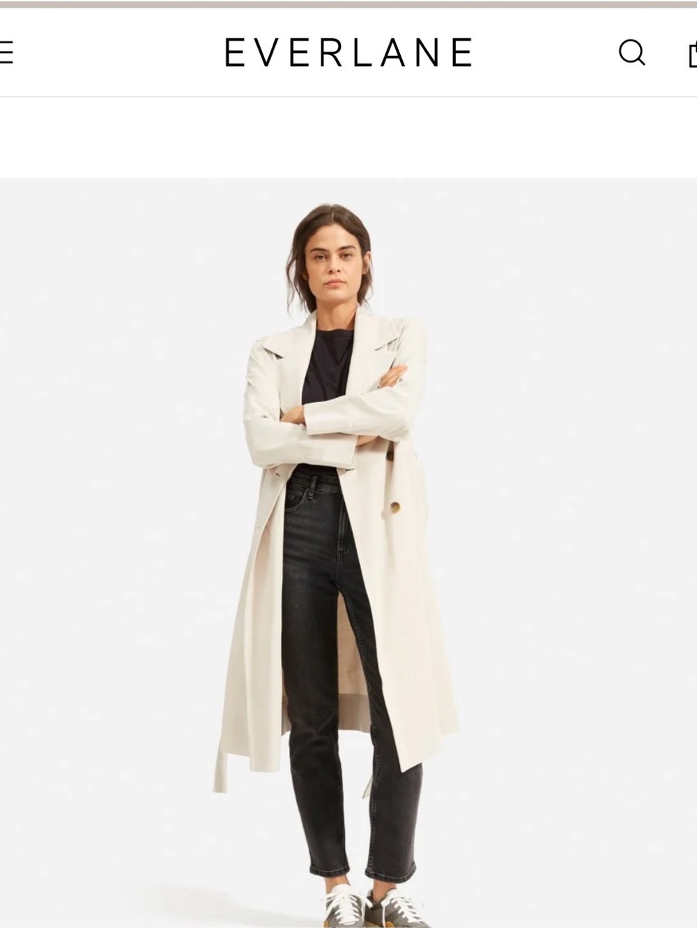 Everlane light brown Longline Trench Coat NWT